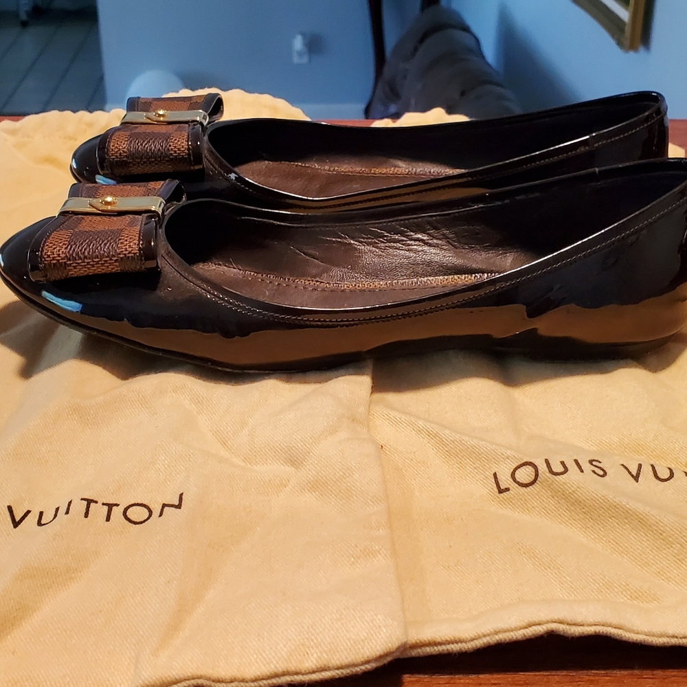 Louis vuitton damier patent leather flats - Picture 3 of 4